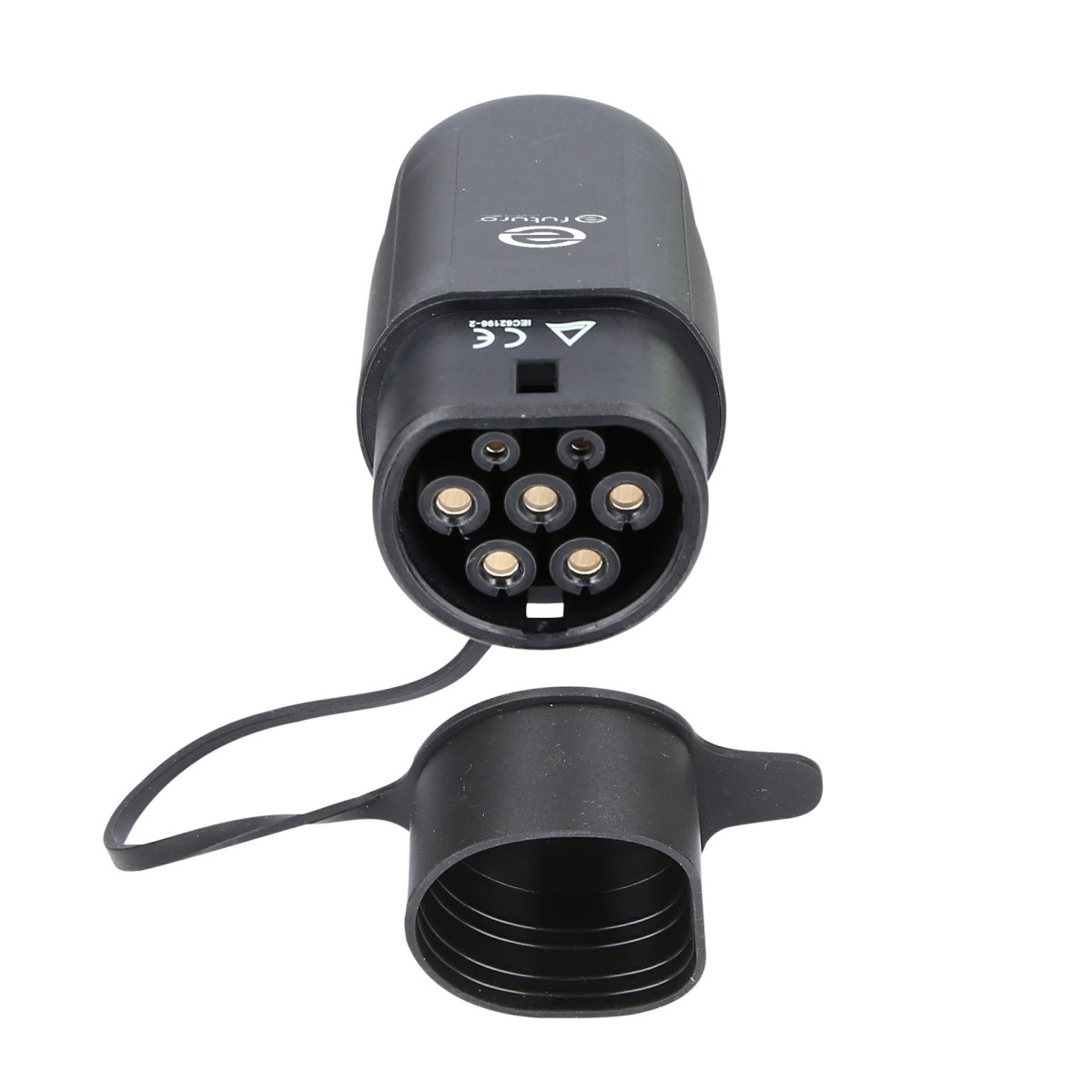 efuturo® link charging cable straight, end open to Type 2 plug for connection to a wallbox